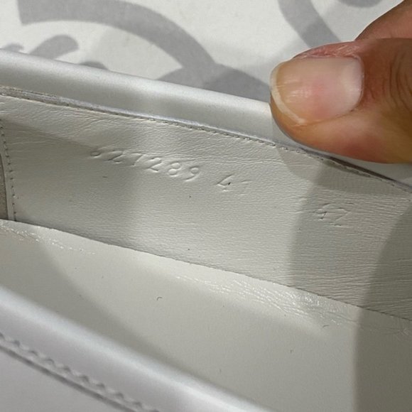 Gucci Dionysus White Leather Loafers Size 41 - Picture 9 of 13